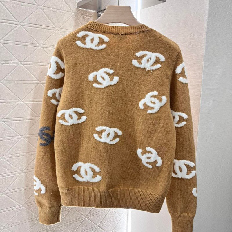 Chanel Color Contrast Double C Knit Sweater