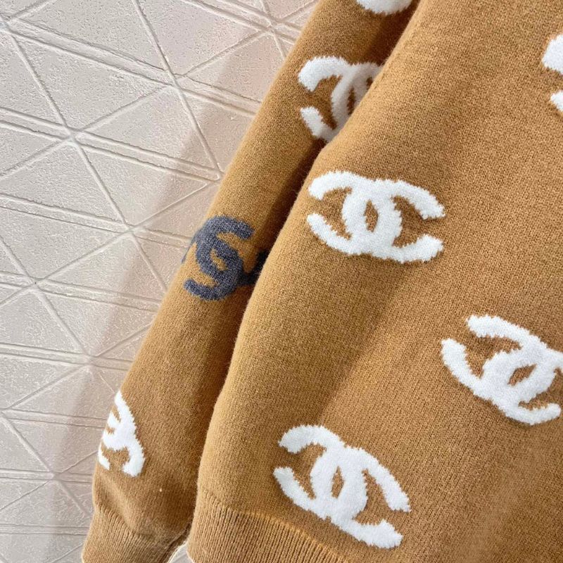 Chanel Color Contrast Double C Knit Sweater