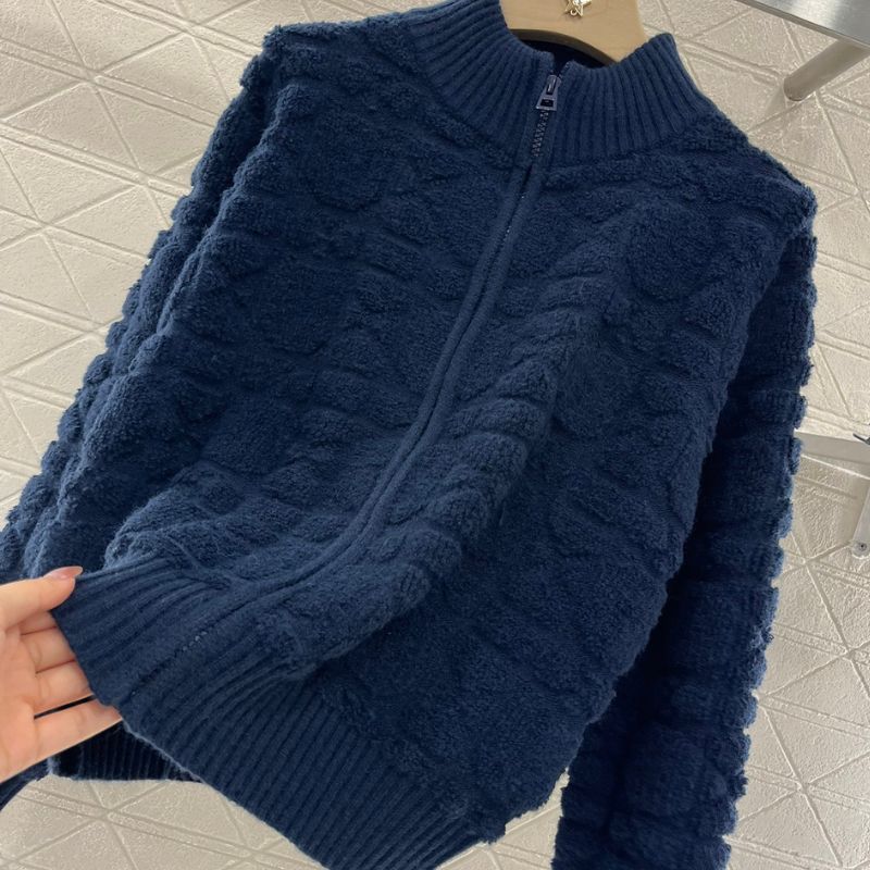 Dior Plush Texture Embroidered Cardigan