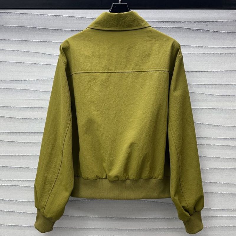Prada Lapel Half-Zipper Nylon Jacket