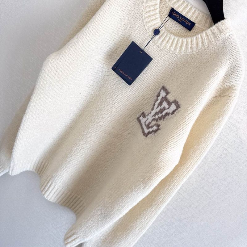 Louis Vuitton 25SS Cream White Round Neck Sweatshirt