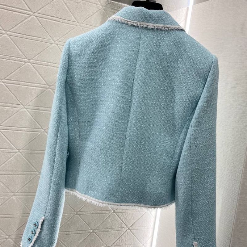 Chanel Sky Blue Elegance Wool Ensemble