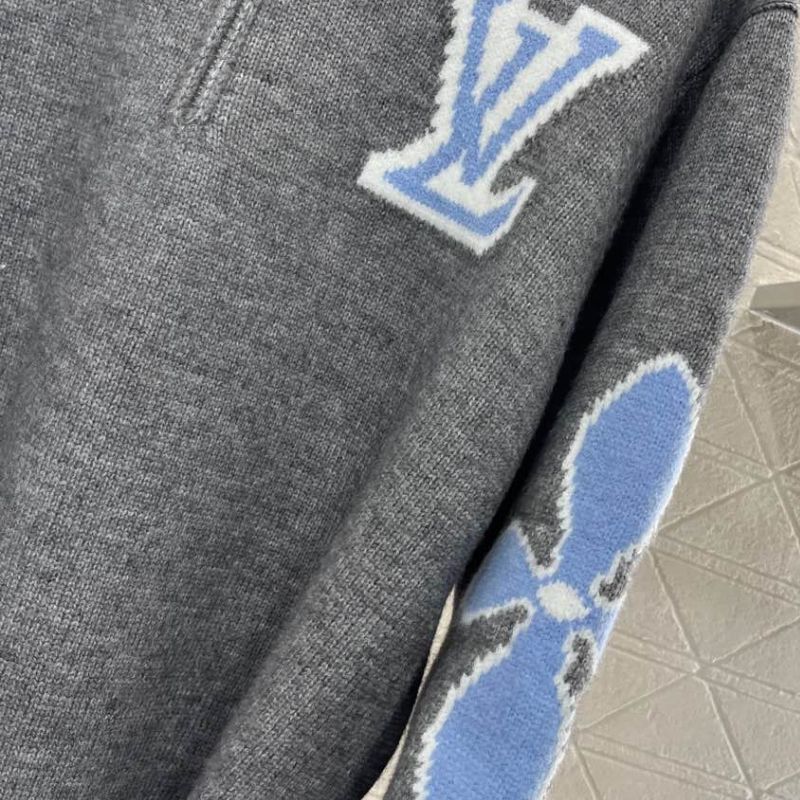 Louis Vuitton Round Neck Zipper Pullover Sweater