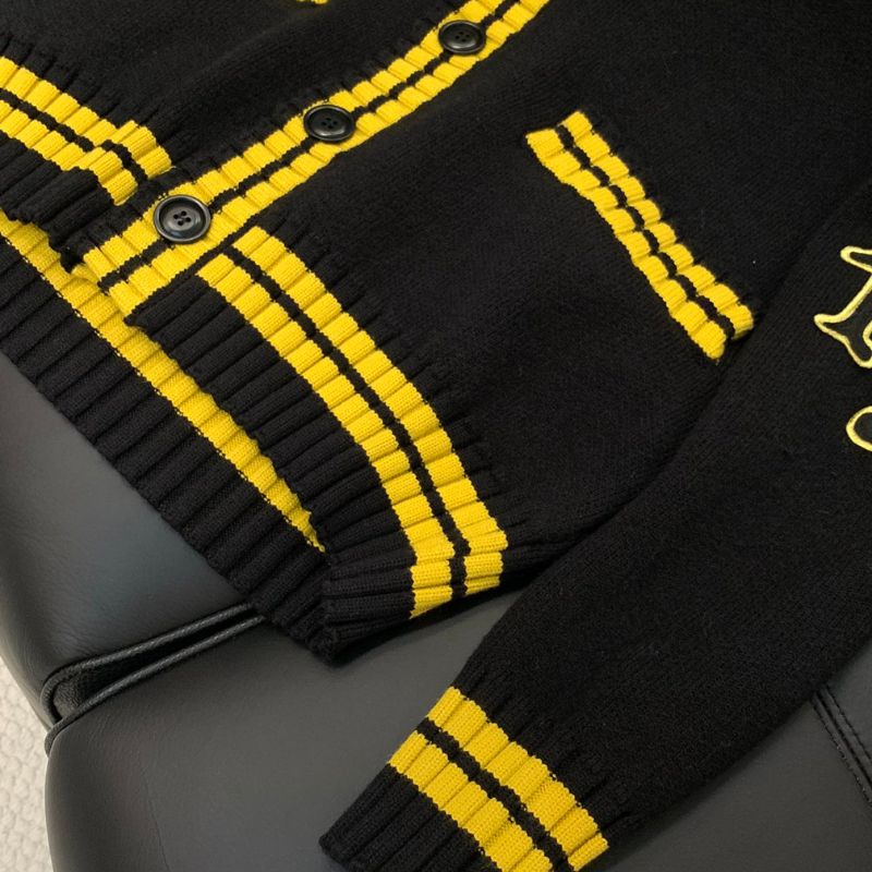 Prada Luxe Letter Logo Cardigan Sweater