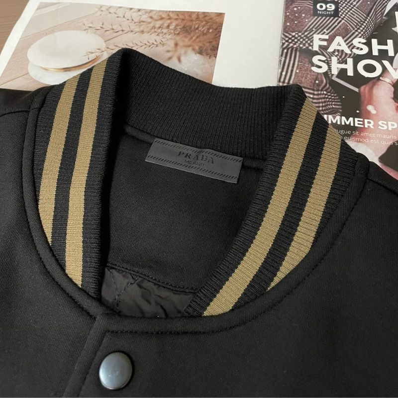 Prada Men's Baseball Collar Jacket