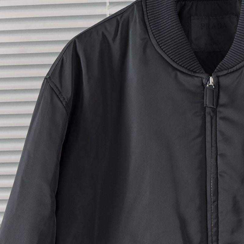 Prada Stand-Up Collar Thin Cotton Jacket