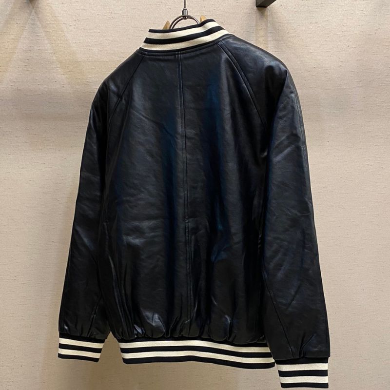 Celine Oversized Leather Varsity Jacket
