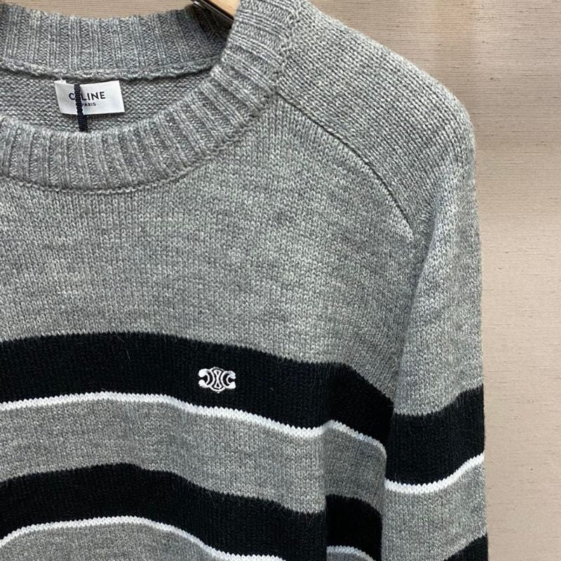 Celine Arc de Triomphe Striped Wool Sweater