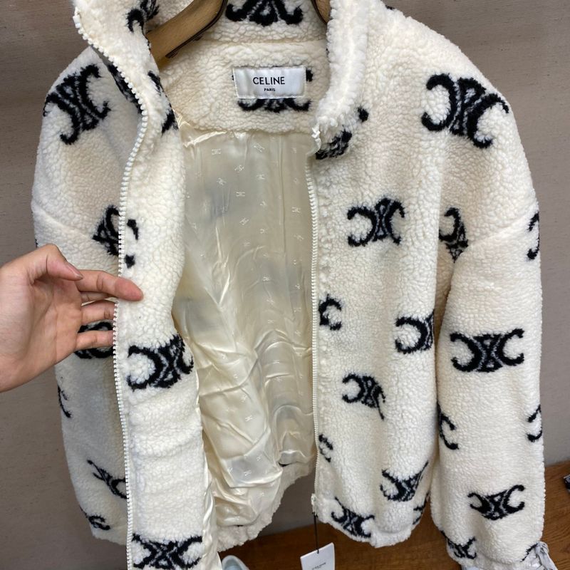 Celine 24FW Arc de Triomphe Teddy Lambswool Jacket