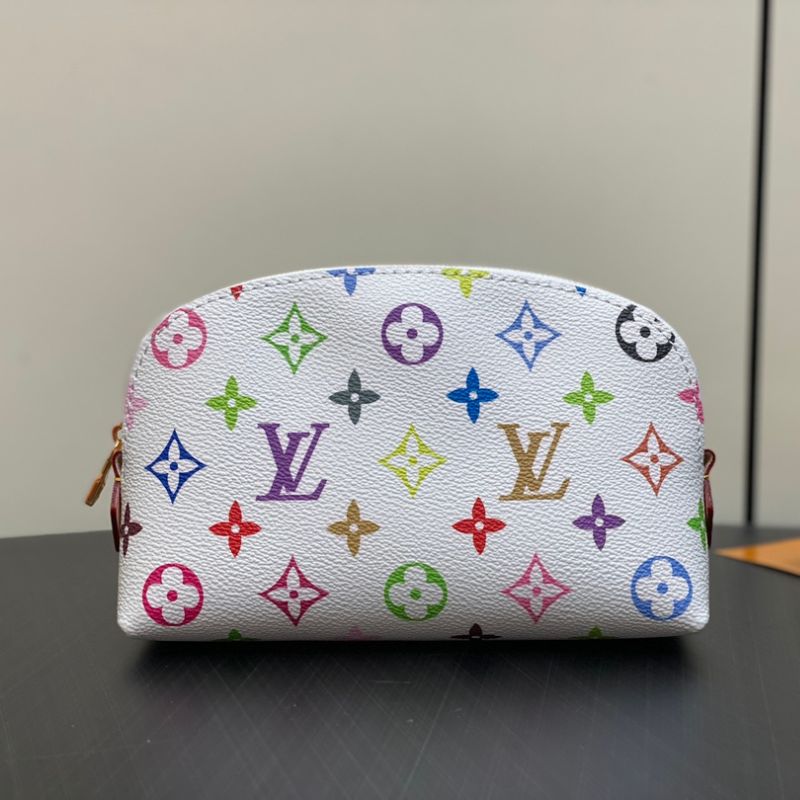 LV Monogram Multicolore Canvas Cosmetic Blanc Pouch