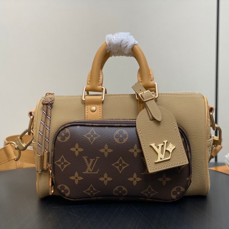 Louis Vuitton Beige Keepall Bandouliere 25 Bag