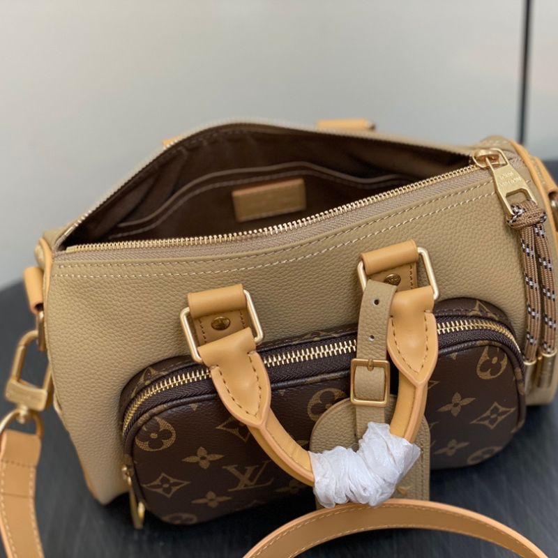 Louis Vuitton Beige Keepall Bandouliere 25 Bag