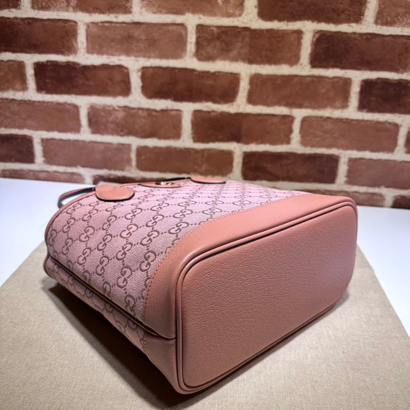 Gucci Ophidia Dusty Pink GG Supreme Canvas Tote Bag