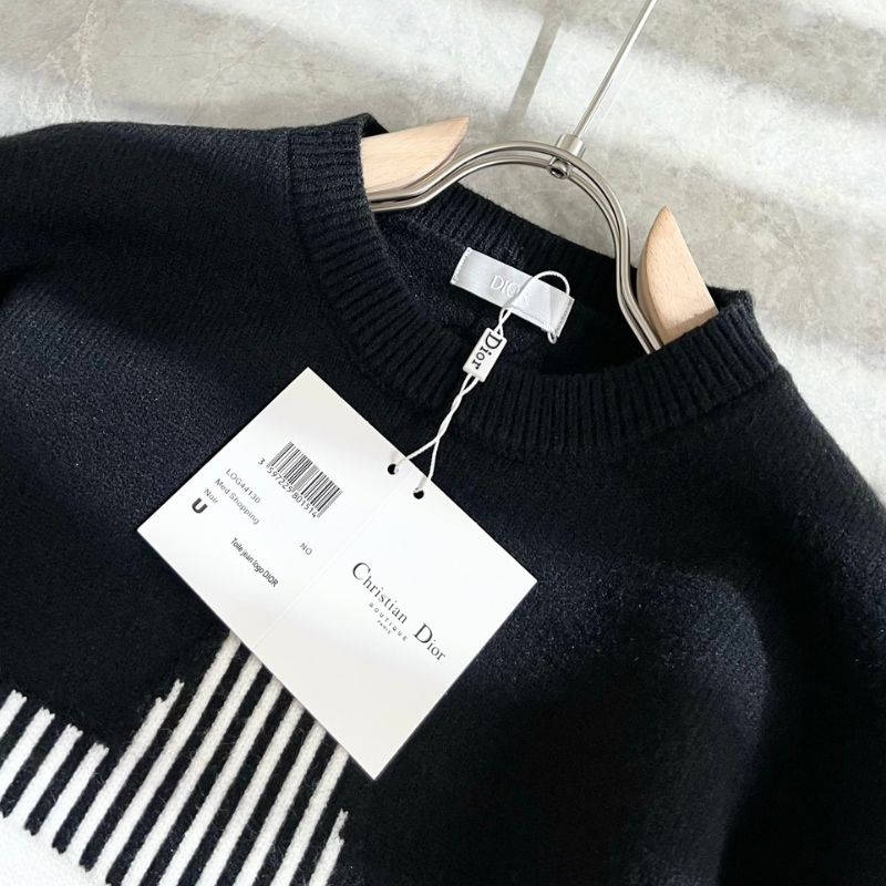 Christian Dior Timeless Crochet Knit Pullover Wool Sweater