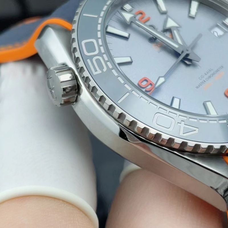 Omega Gray Plate Quarter Orange Watch