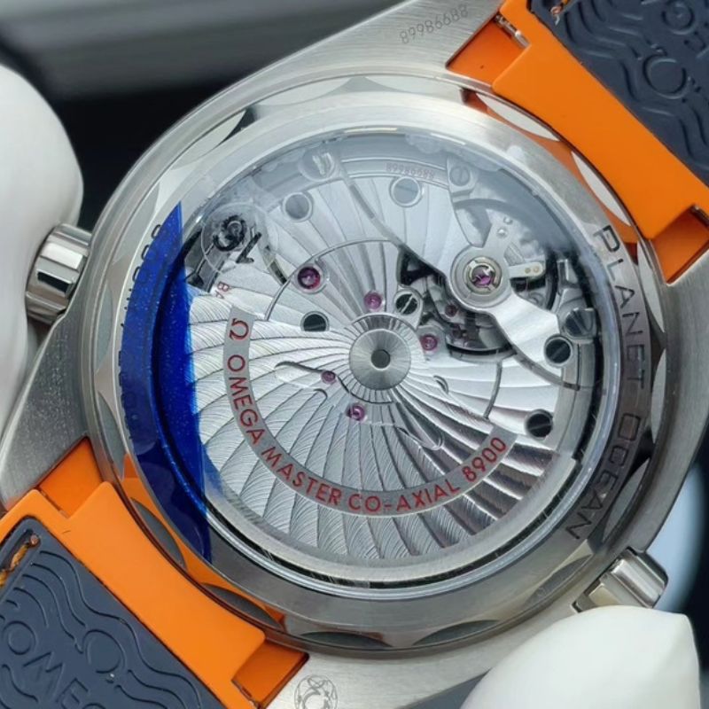 Omega Gray Plate Quarter Orange Watch