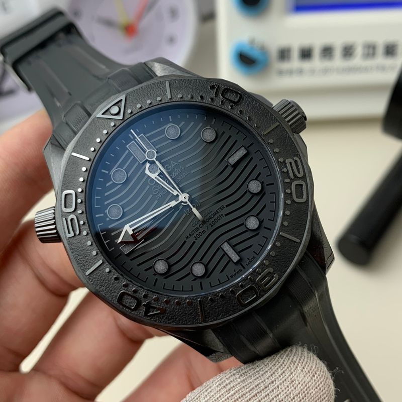 Omega Ink Black Ceramic Seamaster Watch