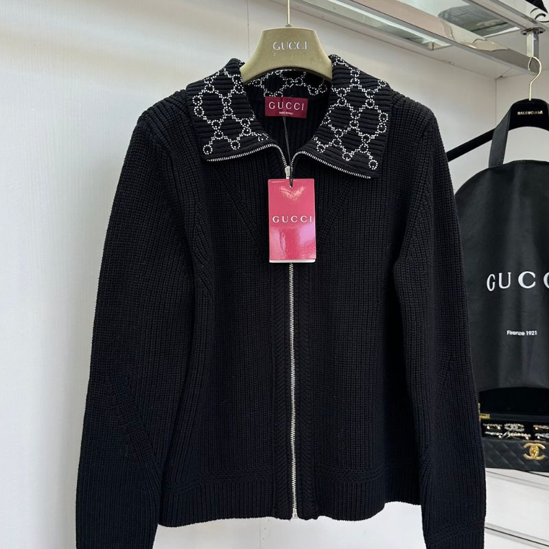 Gucci Rhinestone Lapel Wool Jacket