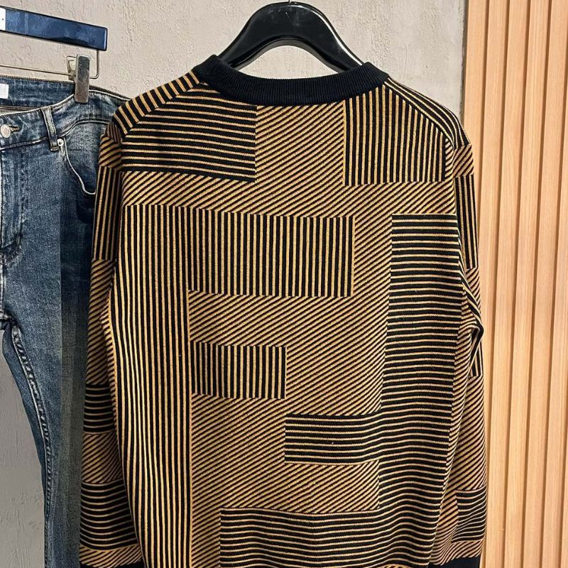 Fendi Jacquard Round Neck Sweater