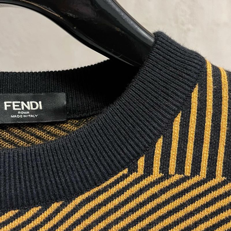 Fendi Jacquard Round Neck Sweater