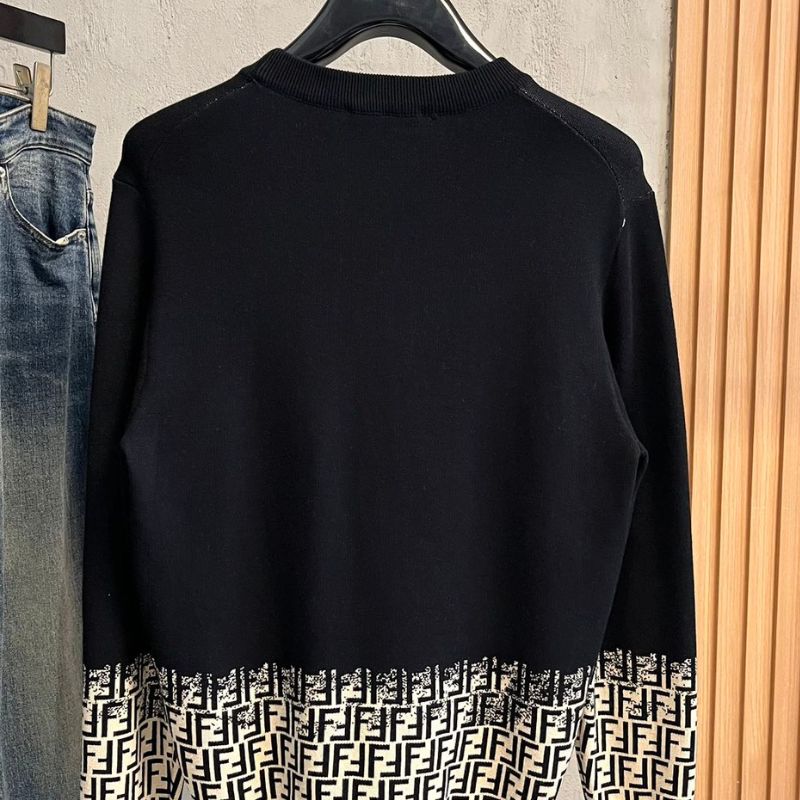 Fendi Artisanal Jacquard Round Neck Sweater