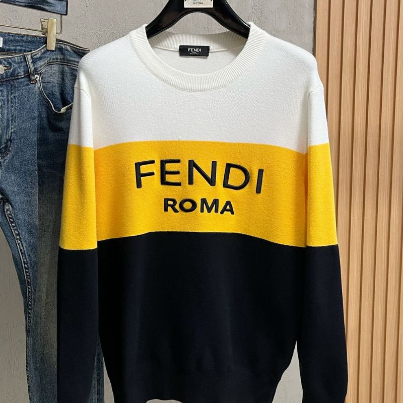 Fendi Triple Jacquard Round Neck Sweater