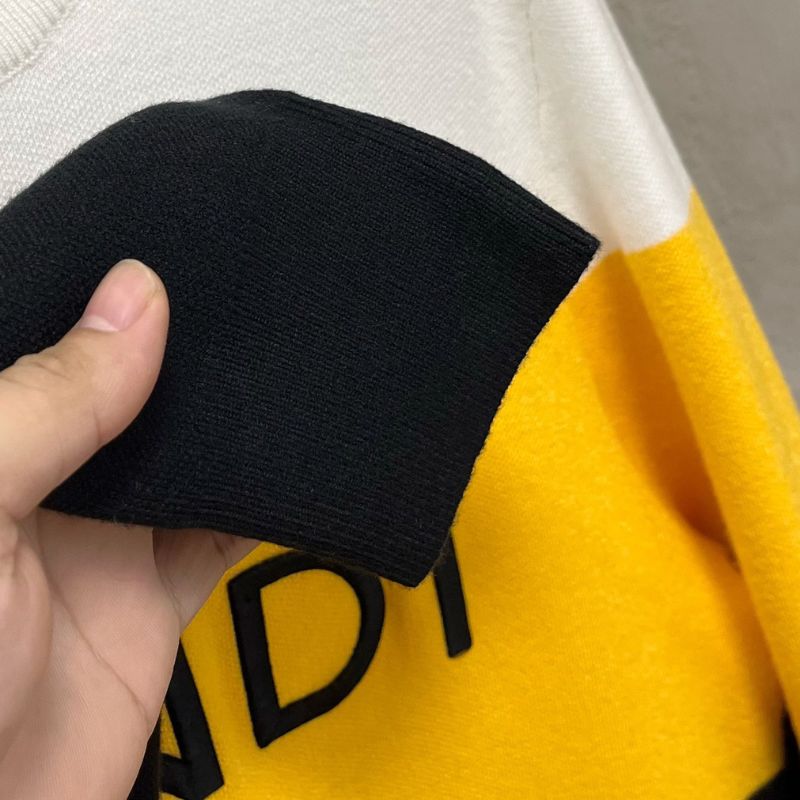 Fendi Triple Jacquard Round Neck Sweater
