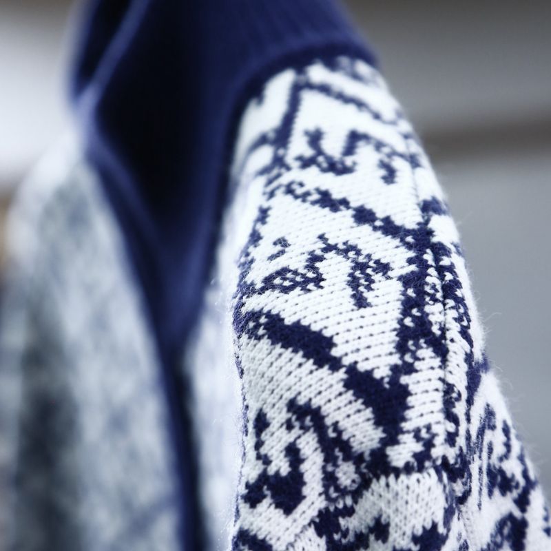 Fendi-Inspired Plaid Jacquard Cashmere Sweater