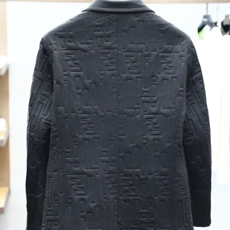 Fendi Inspired Embossed Logo Suit Cotton Jacket