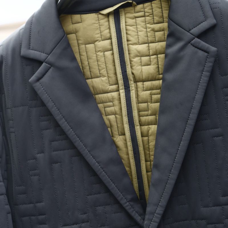 Fendi Inspired Embossed Logo Suit Cotton Jacket