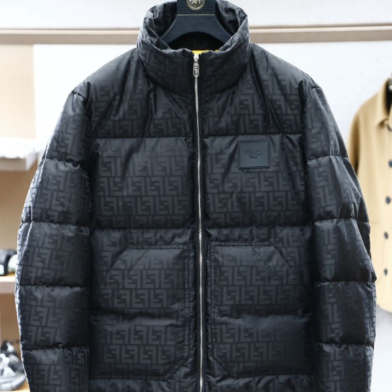 Fendi Inspired Black Goose Down Jacket
