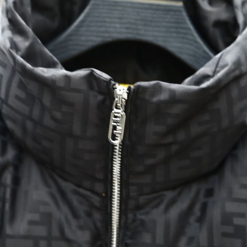Fendi Inspired Black Goose Down Jacket