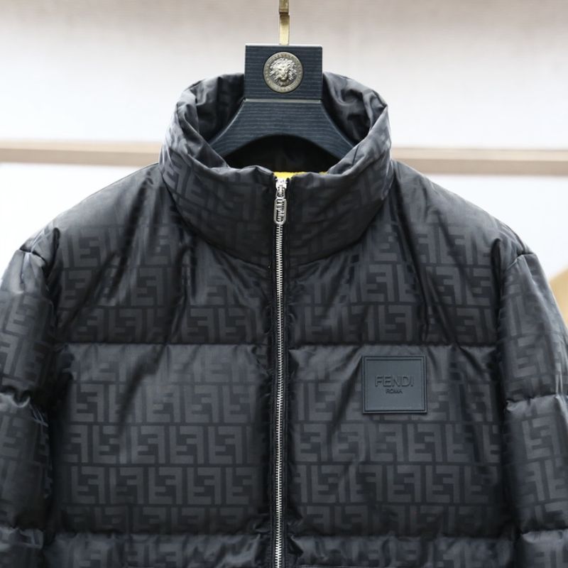 Fendi Inspired Black Goose Down Jacket