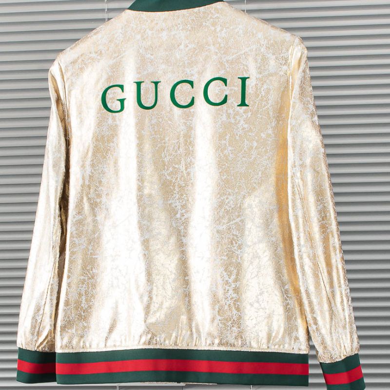 Gucci Logo Embroidered Casual Jacket
