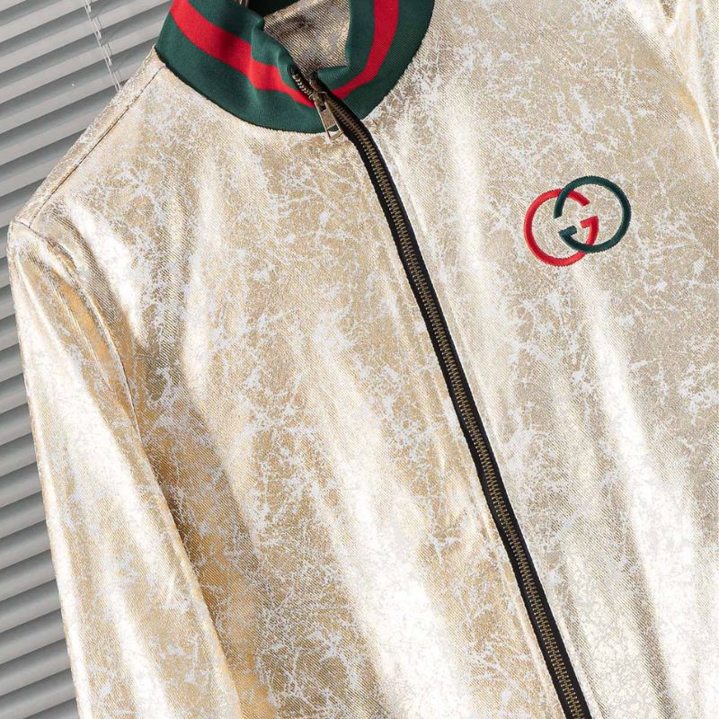 Gucci Logo Embroidered Casual Jacket