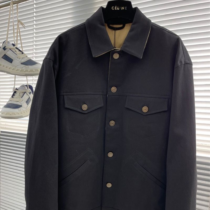 Gucci Solid Color Pointed Collar Zipper Down Jacket