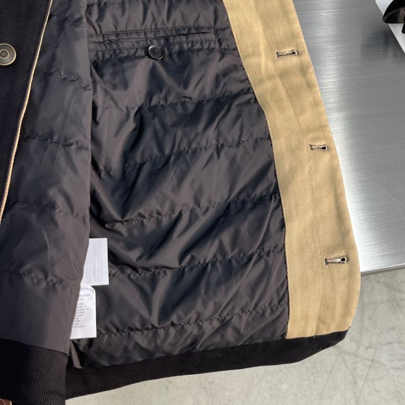 Gucci Solid Color Pointed Collar Zipper Down Jacket