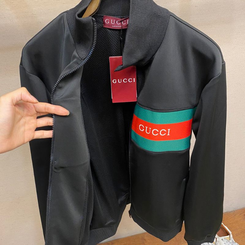 Gucci Neoprene Jacquard Webbing Suit Jacket