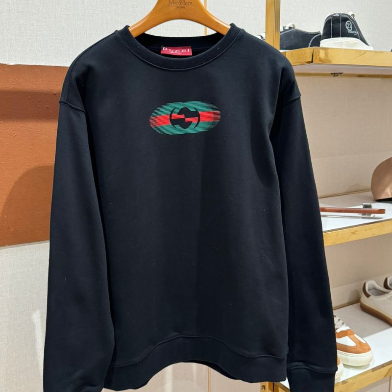 Gucci Double G Letter Print Round Neck Sweatshirt