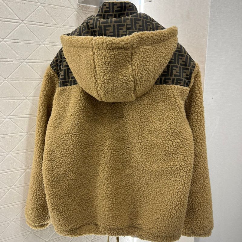 Fendi Luxe Teddy Hooded Jacket