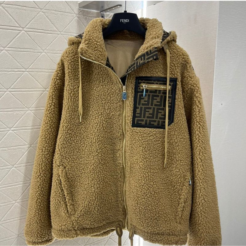 Fendi Luxe Teddy Hooded Jacket