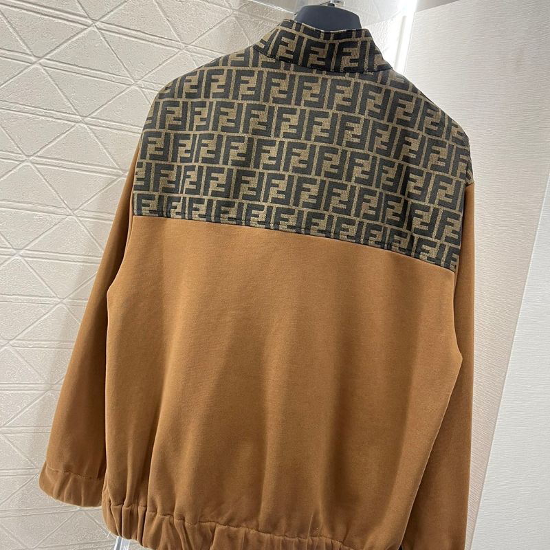 Fendi Jacquard Lapel Sweatshirt