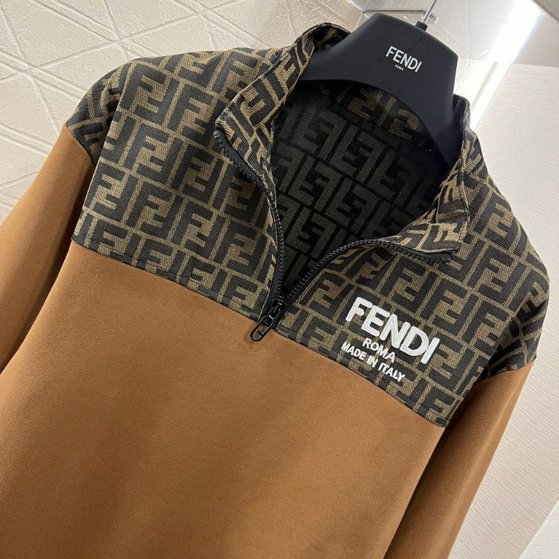 Fendi Jacquard Lapel Sweatshirt