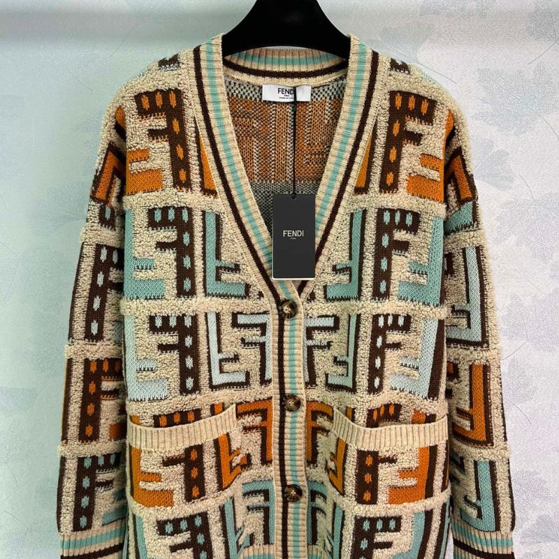 Fendi Autumn/Winter Knitted Logo Cardigan