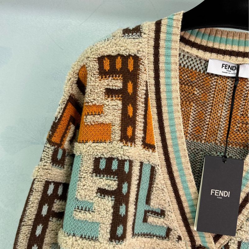 Fendi Autumn/Winter Knitted Logo Cardigan