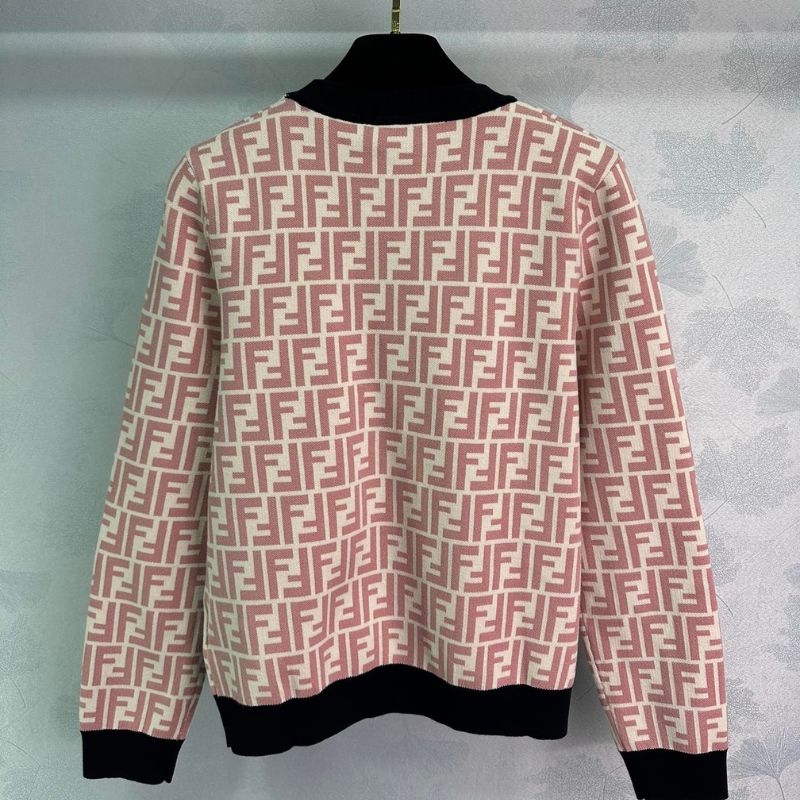 Fendi Pink FF Jacquard Knitted Sweater