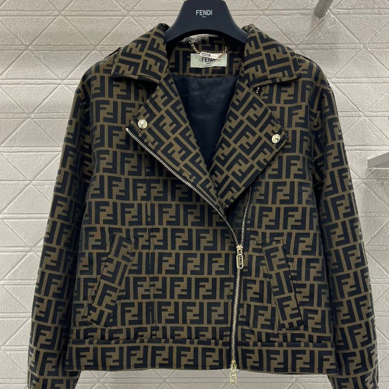 Fendi Lapel Jacquard Jacket