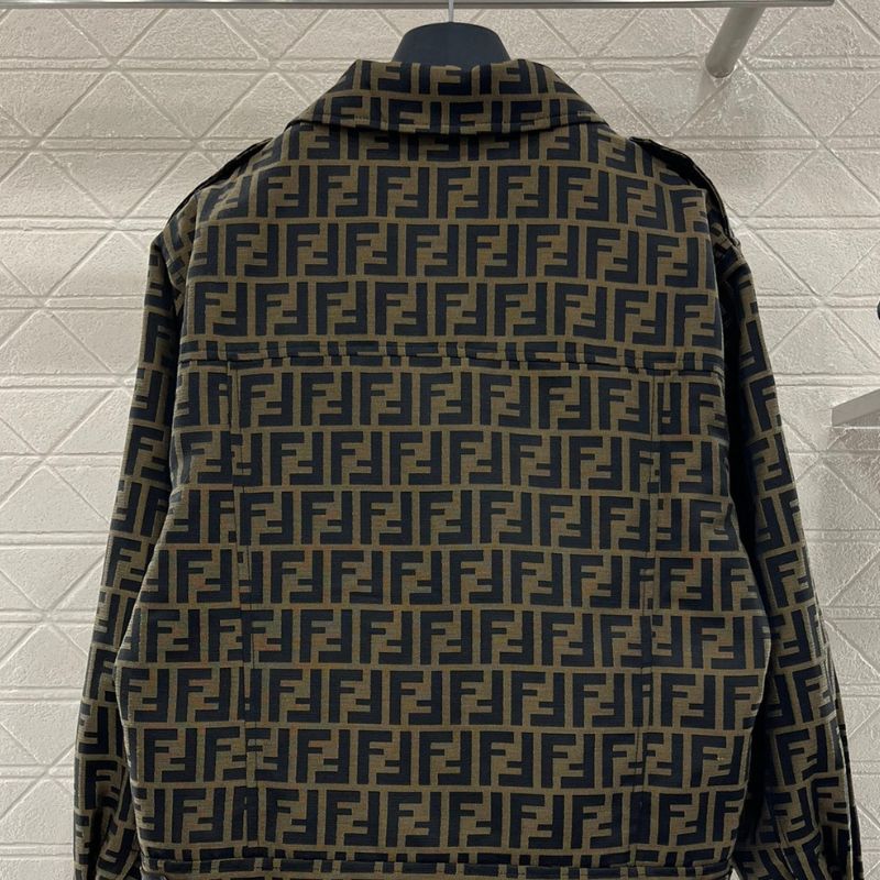 Fendi Lapel Jacquard Jacket