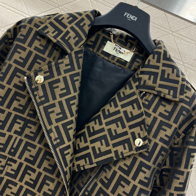 Fendi Lapel Jacquard Jacket