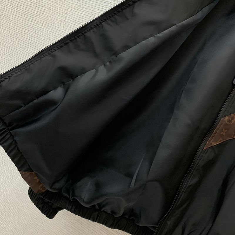 LV Monogram Stripe Stand Collar Windbreaker Jacket